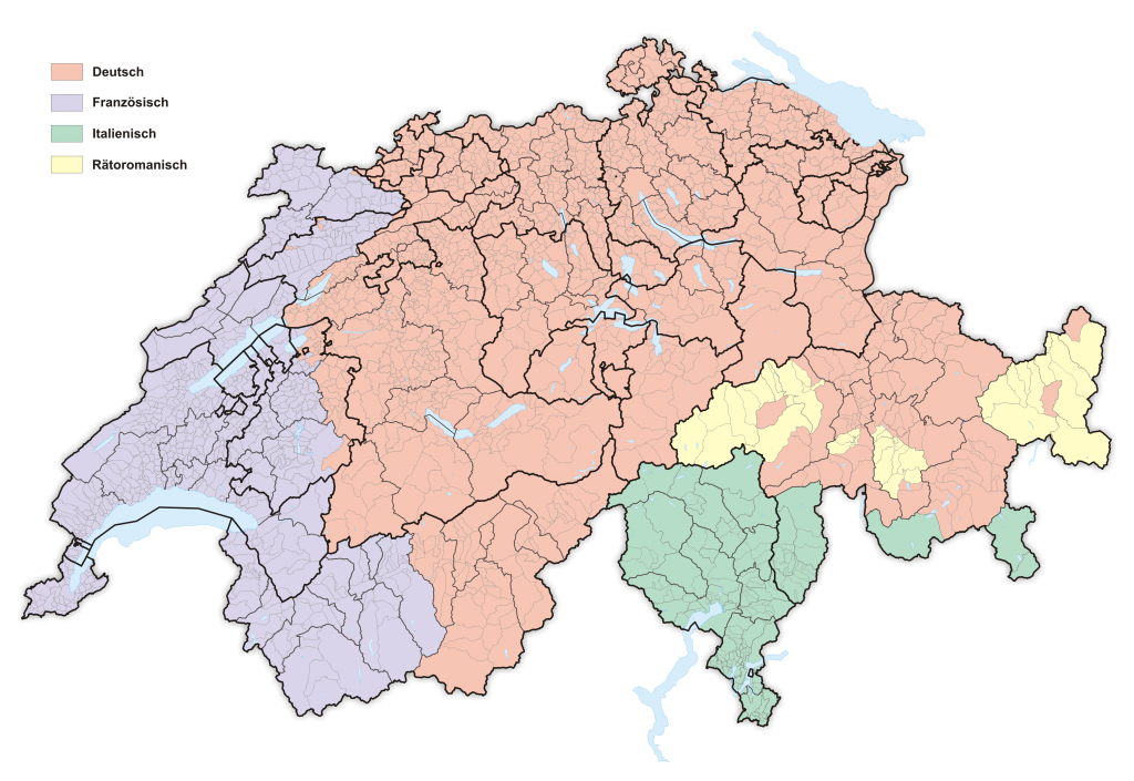 Страна Швейцария на карте мира
