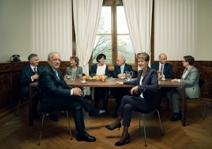 Бундесрат, официальное фото на 2015 год, Симонетта Соммаруга, Йоханн Шнайдер-Амманн, президент Бундесрата, www.business-swiss.ch