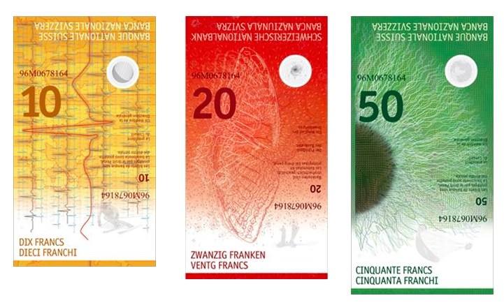новая серия швейцарских франков
