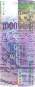 1000 швейцарских франков
