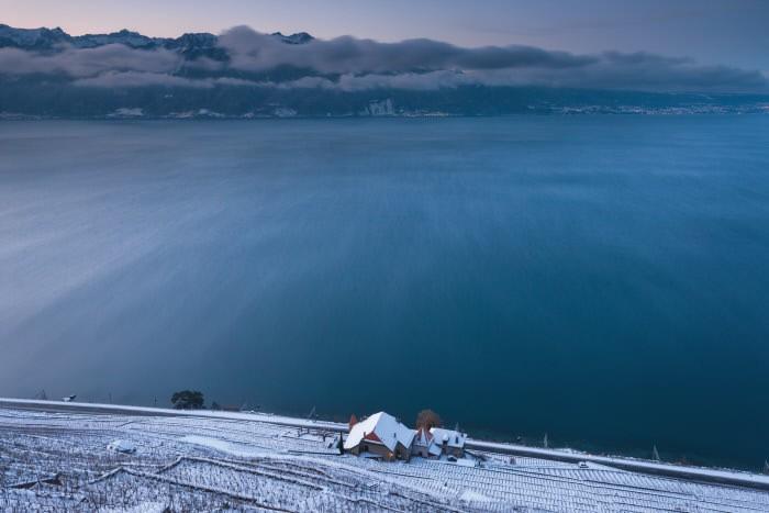 Женевское озеро зимой