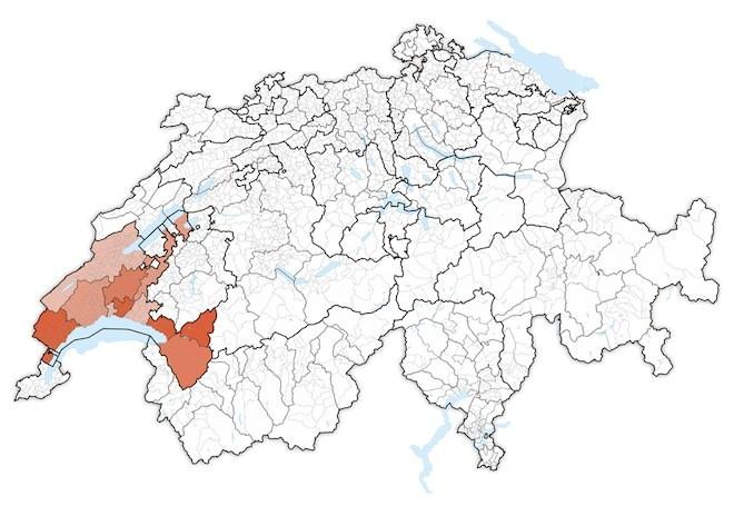 кантон Во на карте Швейцарии