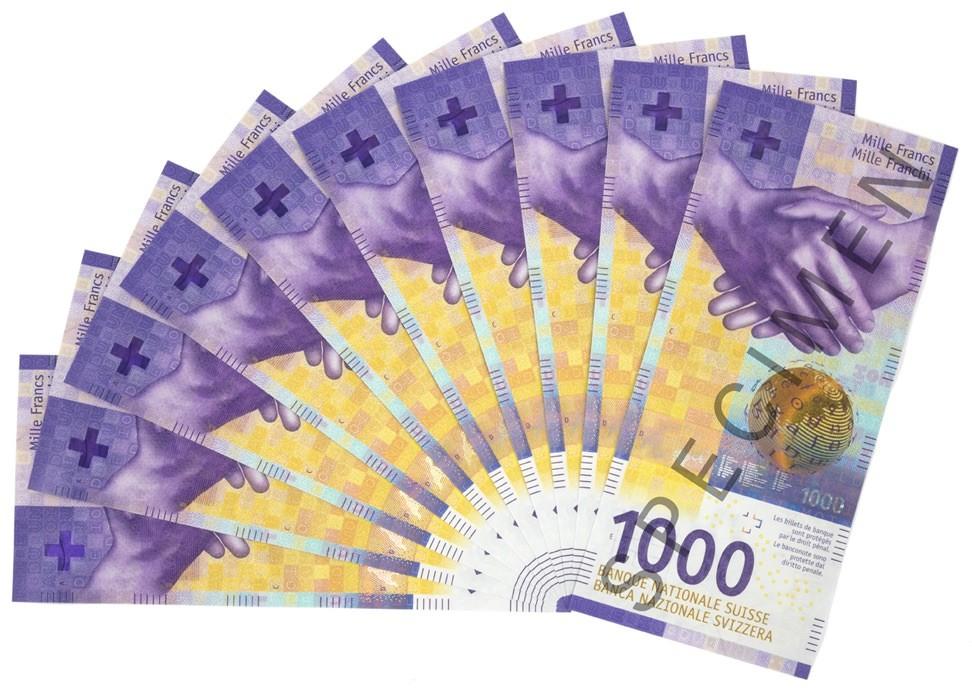 1000 франков банкнота