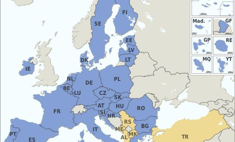 Европейский союз карта