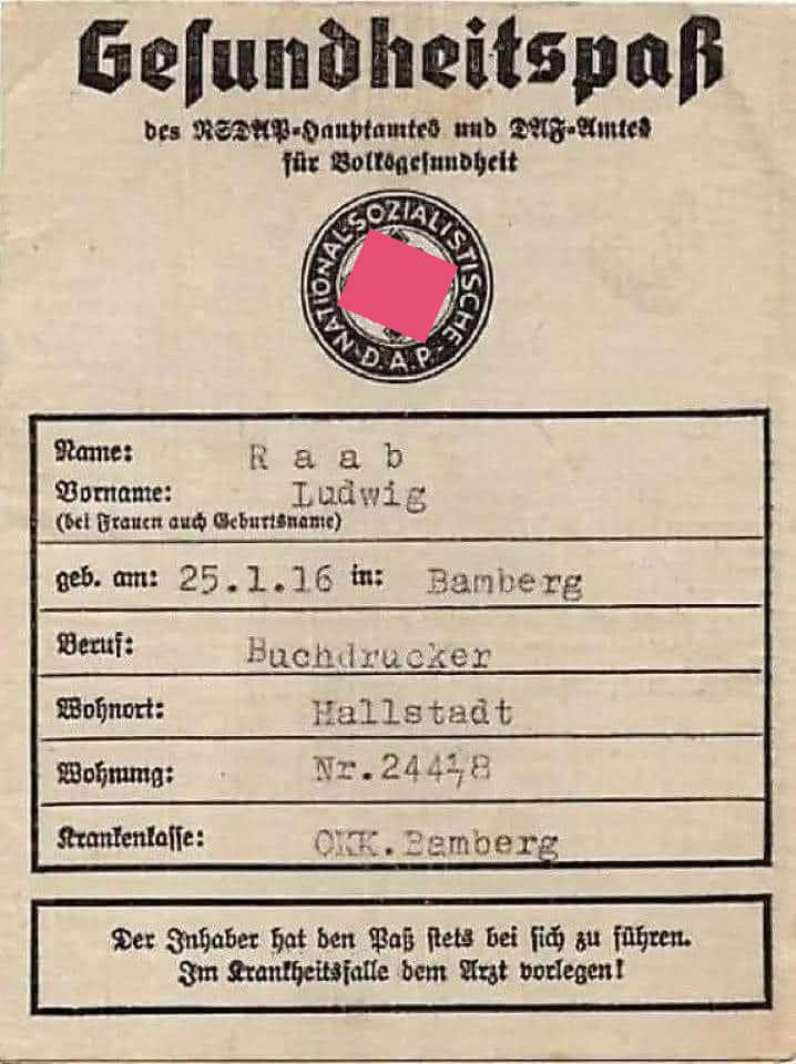 Паспорт здоровья в нацистской Германии